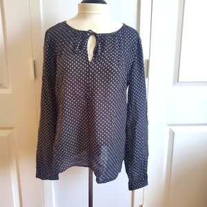 GAP black polka dot top size M